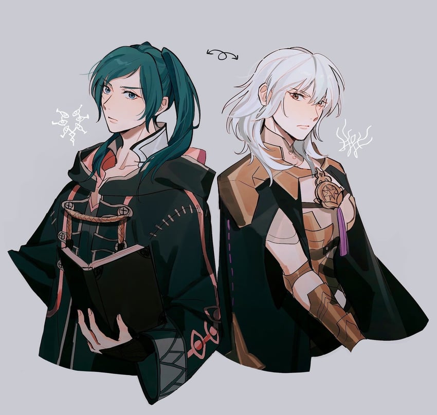 female byleth and female robin (fire emblem and 2 more) drawn by seirorath