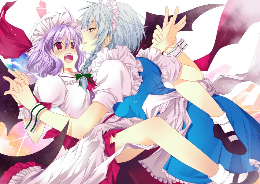 remilia scarlet and izayoi sakuya (touhou) drawn by shinshin_(antaresu)