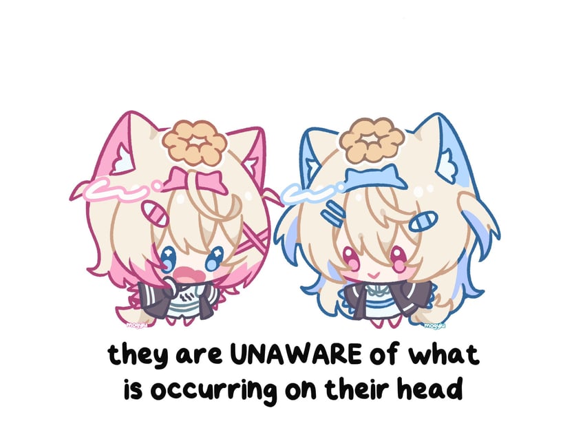 fuwawa abyssgard and mococo abyssgard (hololive and 1 more) drawn by mogyiu