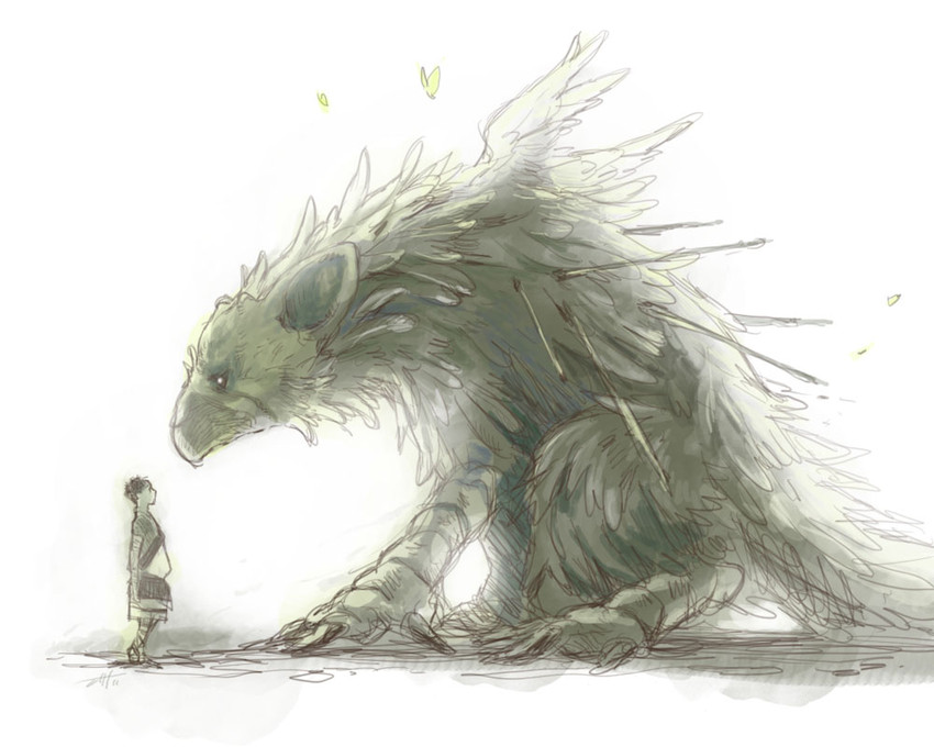 trico and the boy (the last guardian) drawn by masato_(oal)
