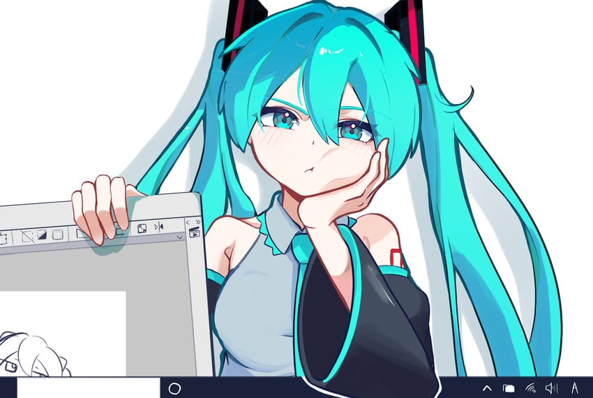 hatsune miku (vocaloid and 2 more) drawn by sacrai