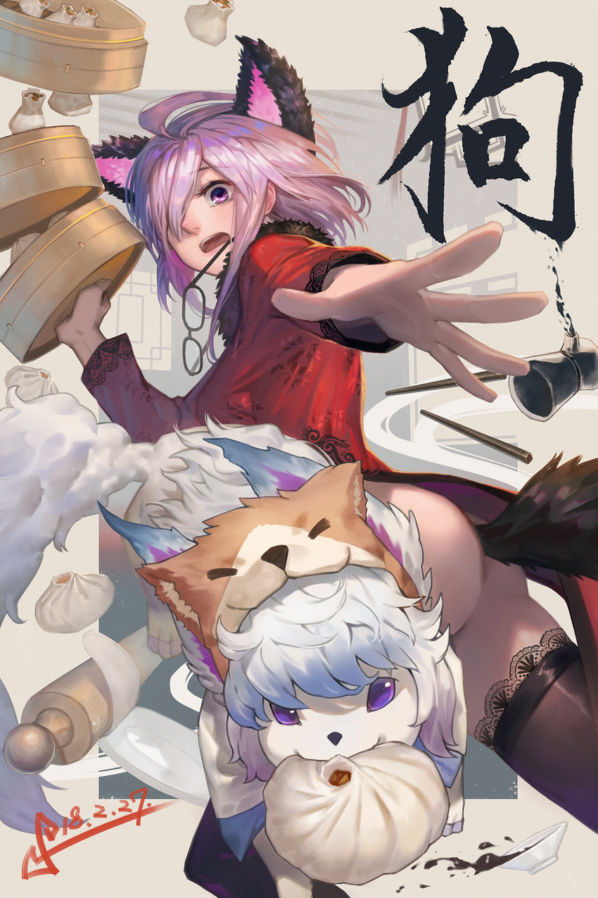 mash kyrielight and fou (fate and 1 more) drawn by squidsmith