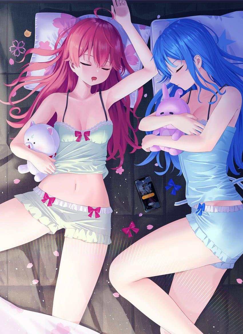 hoshimachi suisei, sakura miko, and 35p (hololive) drawn by asakura_(asa_t77)