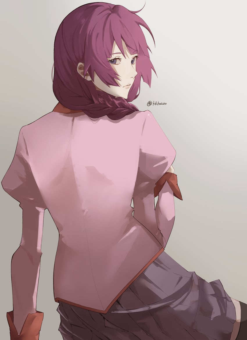 senjougahara hitagi (monogatari and 1 more) drawn by kkheicho