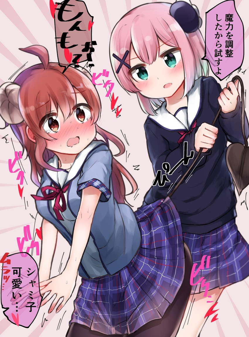 yoshida yuuko and chiyoda momo (machikado mazoku) drawn by na_bia