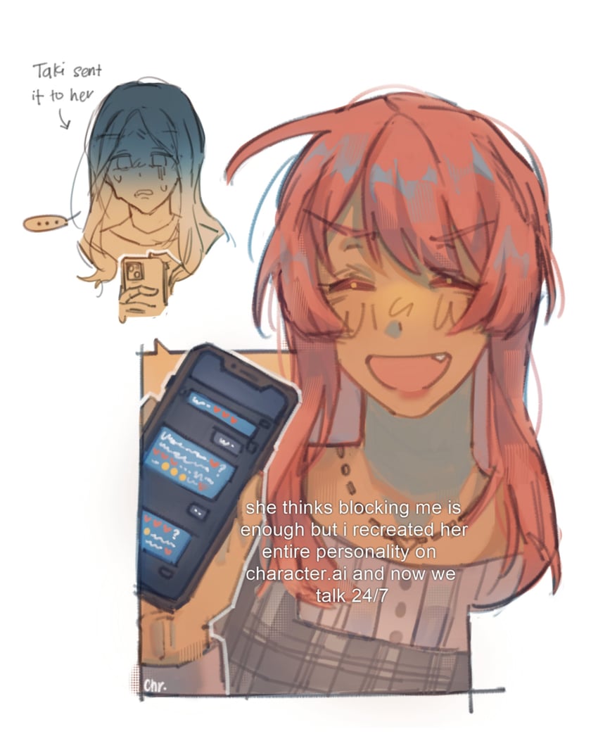 chihaya anon and nagasaki soyo (bang dream! and 2 more) drawn by michiiyuri