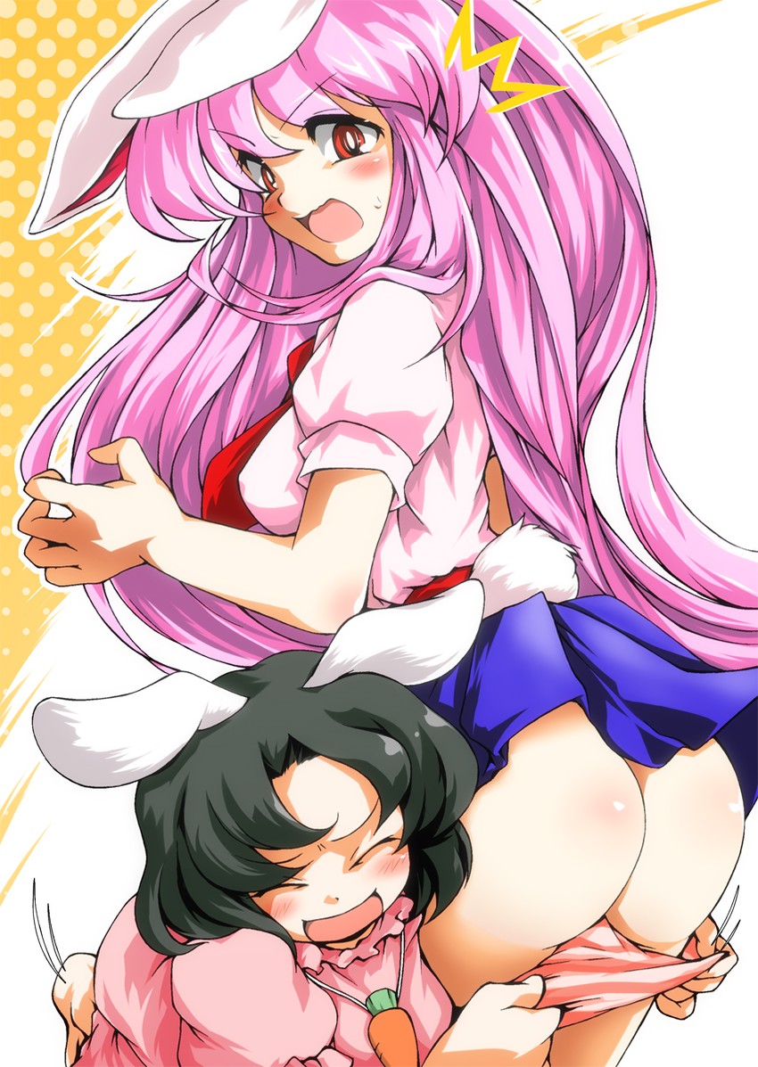 reisen udongein inaba and inaba tewi (touhou) drawn by suzu_(suzuko)