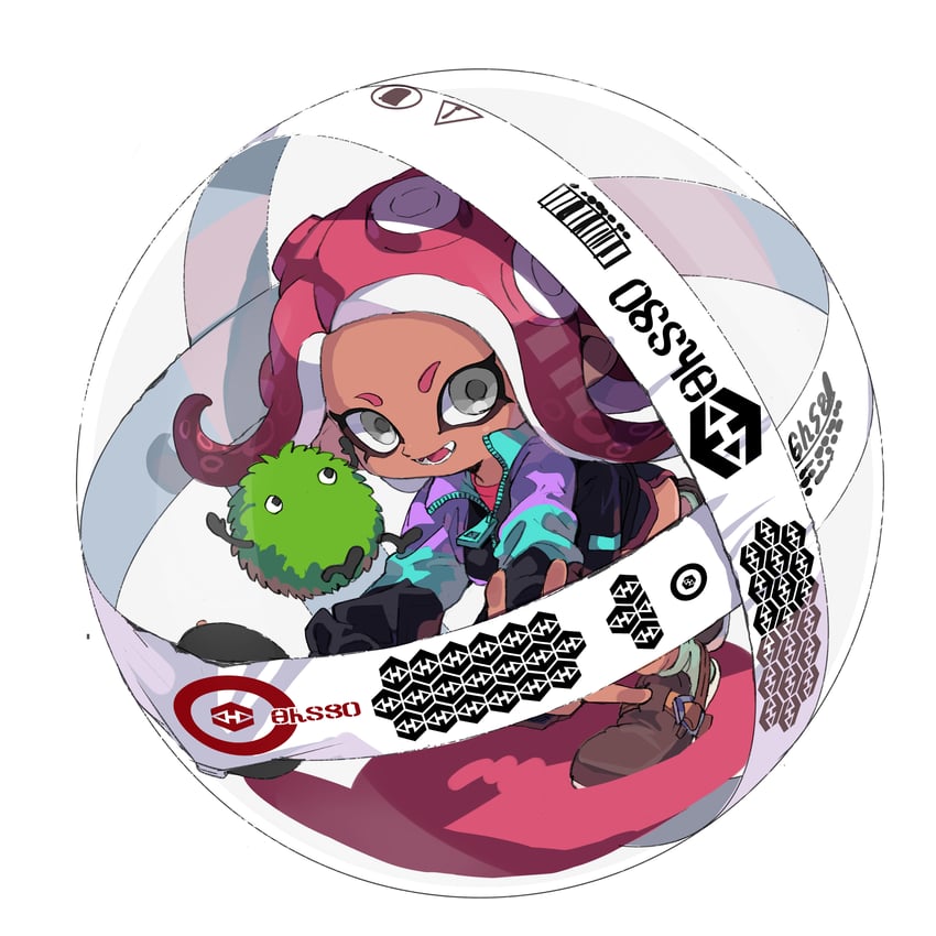 octoling player character and octoling girl (splatoon and 1 more) drawn by shiohi