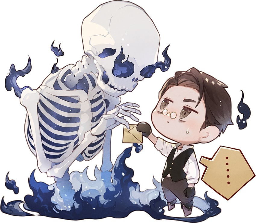 klein moretti and gehrman sparrow (lord of the mysteries) drawn by achan_(blue_semi)