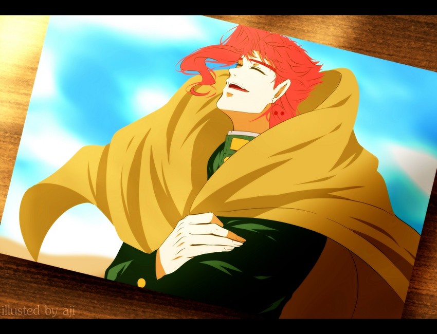 kakyoin noriaki (jojo no kimyou na bouken and 1 more) drawn by aji_(coastal_area)