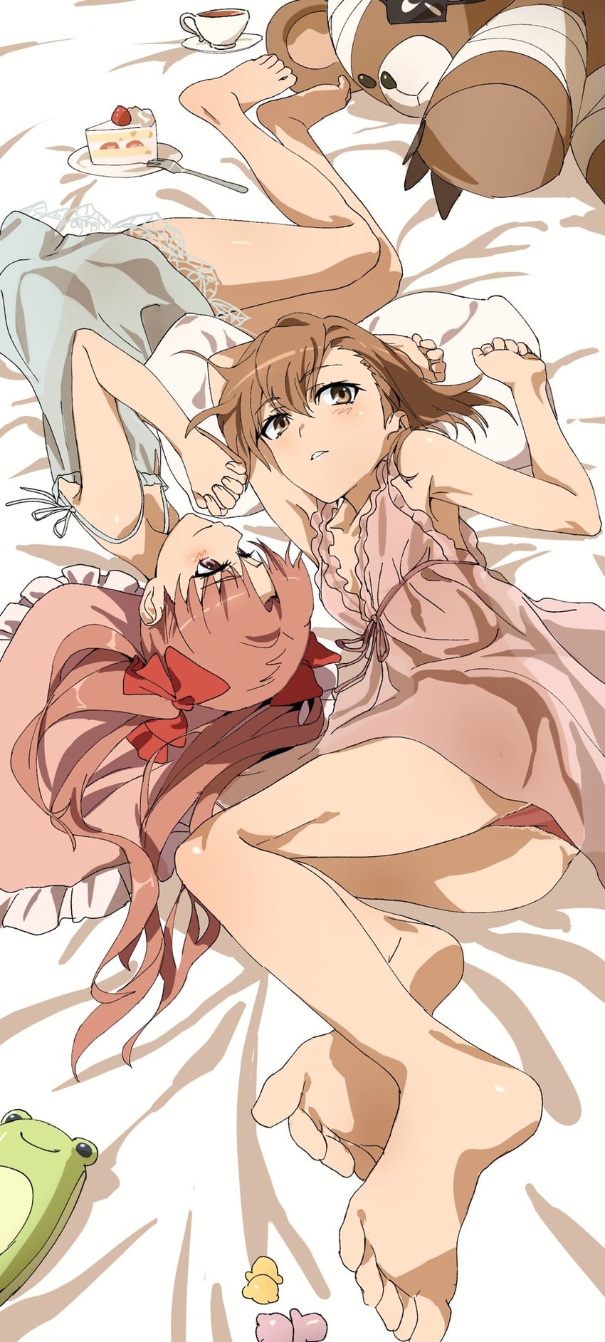 misaka mikoto and shirai kuroko (toaru majutsu no index and 1 more) drawn by nakmini