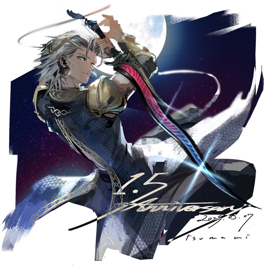 sephiroth (final fantasy and 2 more) drawn by tsumasakana