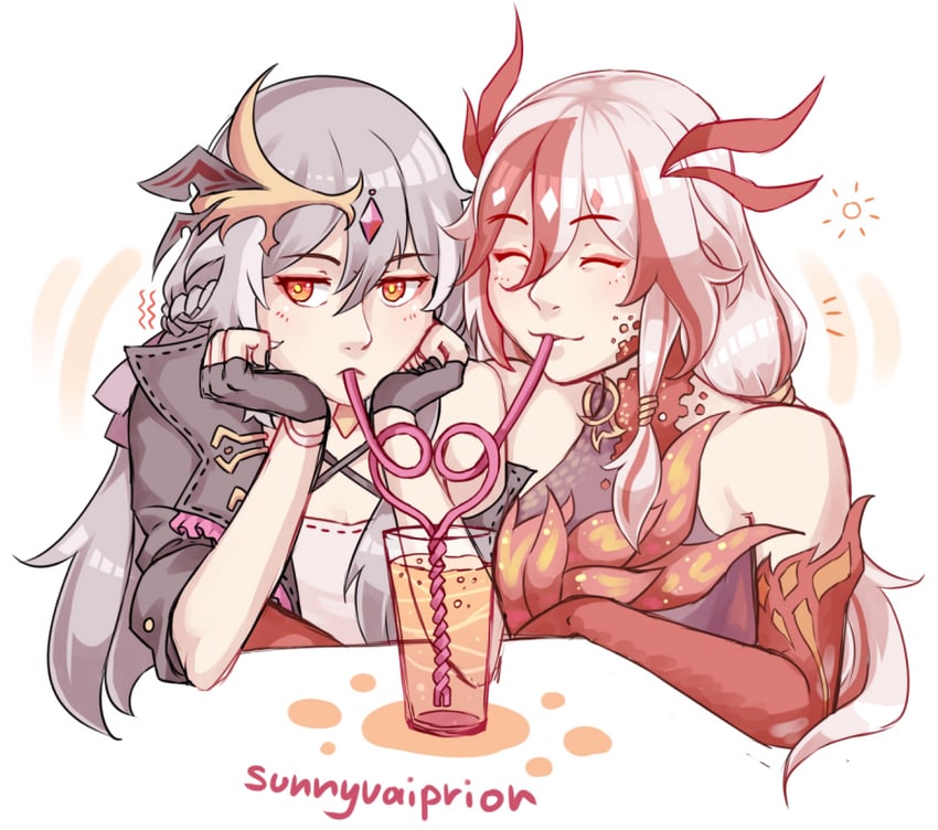 fu hua and herrscher of sentience (honkai and 1 more) drawn by sunnyvaiprion