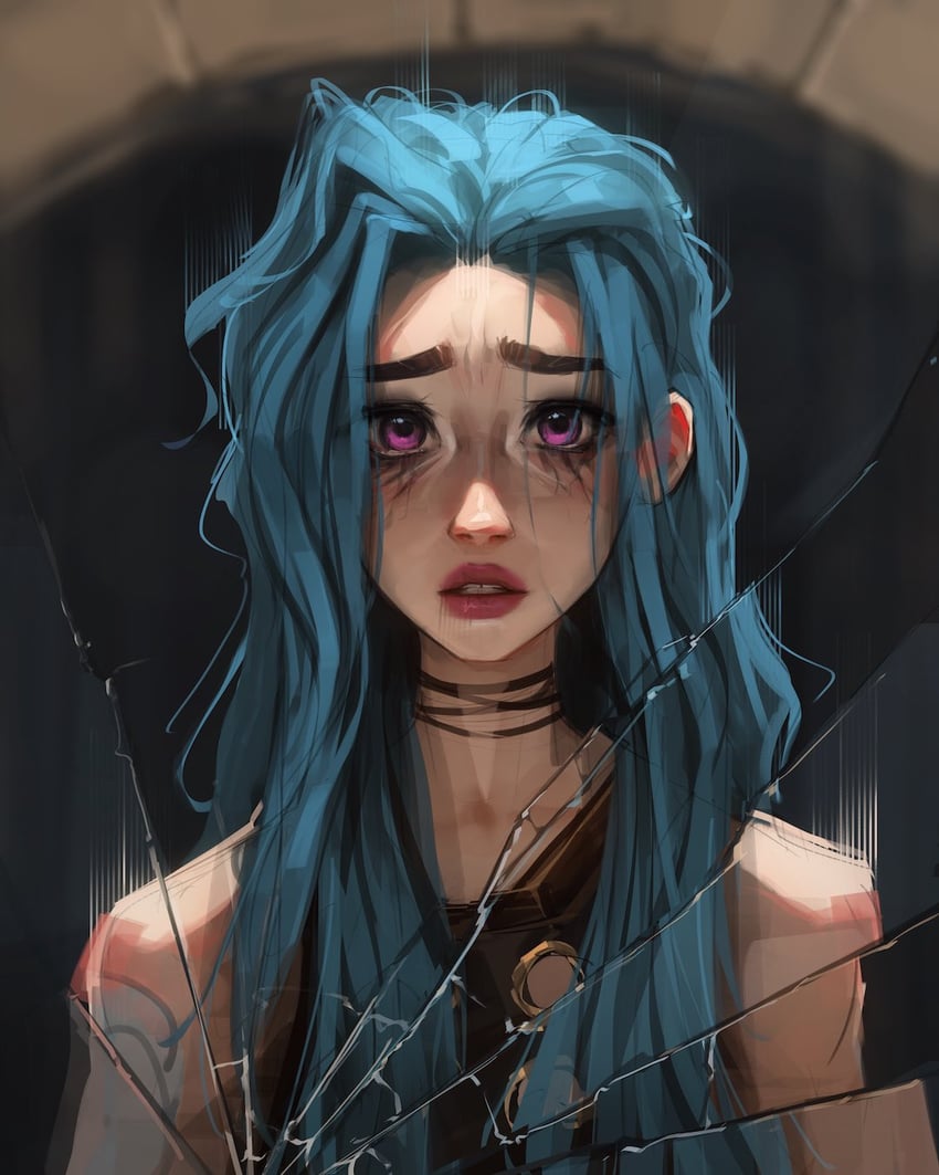 jinx and arcane jinx (league of legends and 1 more) drawn by sam_yang