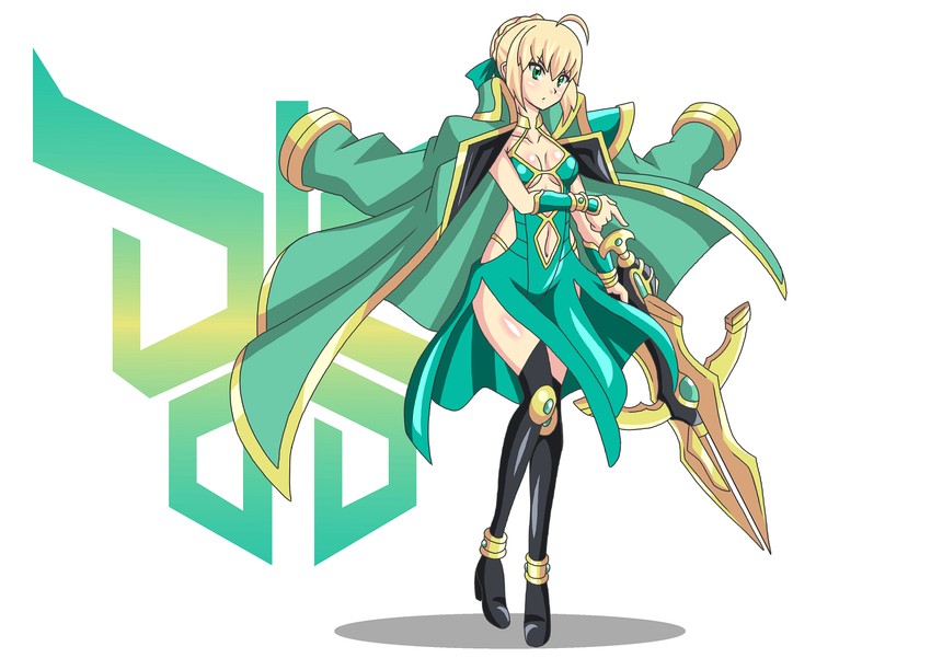 artoria pendragon, saber, and kamen rider kuuga (fate and 3 more) drawn by buti-yu