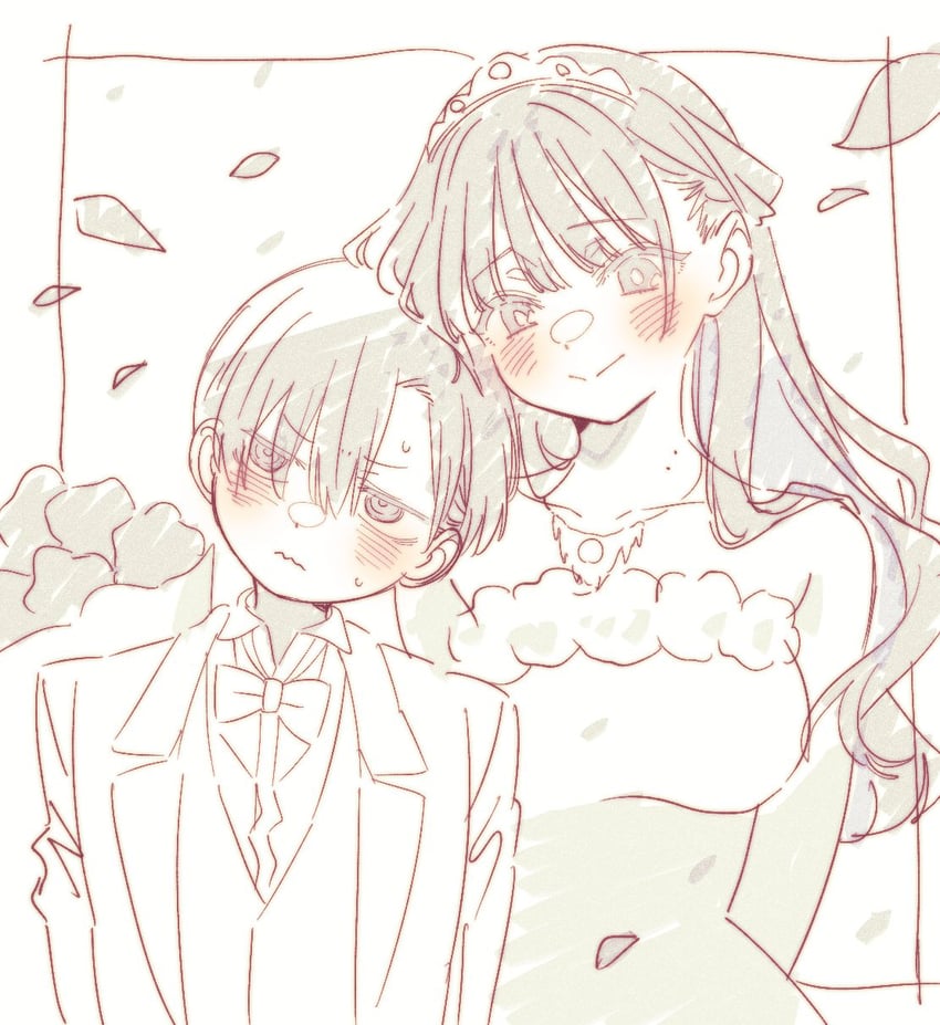 yamada anna and ichikawa kyoutarou (boku no kokoro no yabai yatsu) drawn by hirayama_kanna