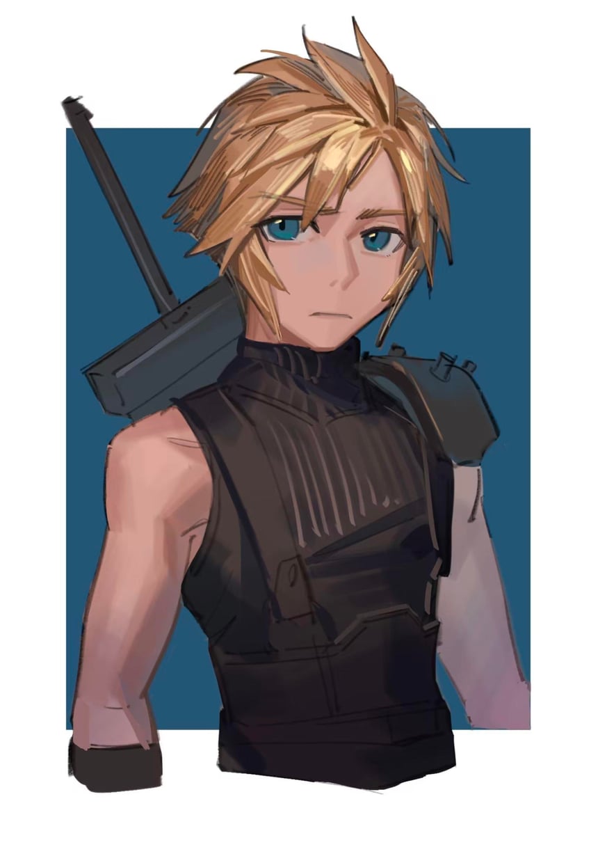 cloud strife (final fantasy and 1 more) drawn by kofi-mo