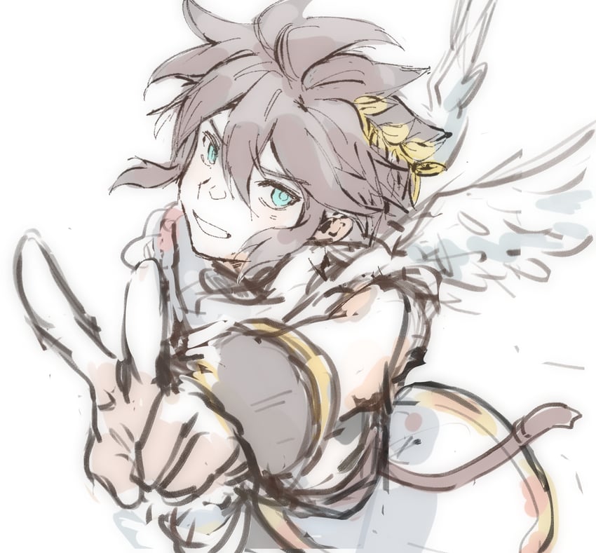 pit (kid icarus and 1 more) drawn by shiba_(manbai_cnm)
