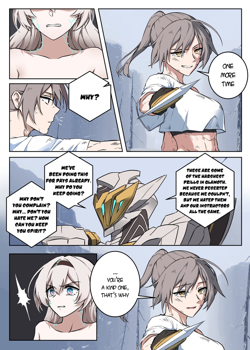 trailblazer, firefly, stelle, and sam (honkai and 1 more) drawn by huybu51