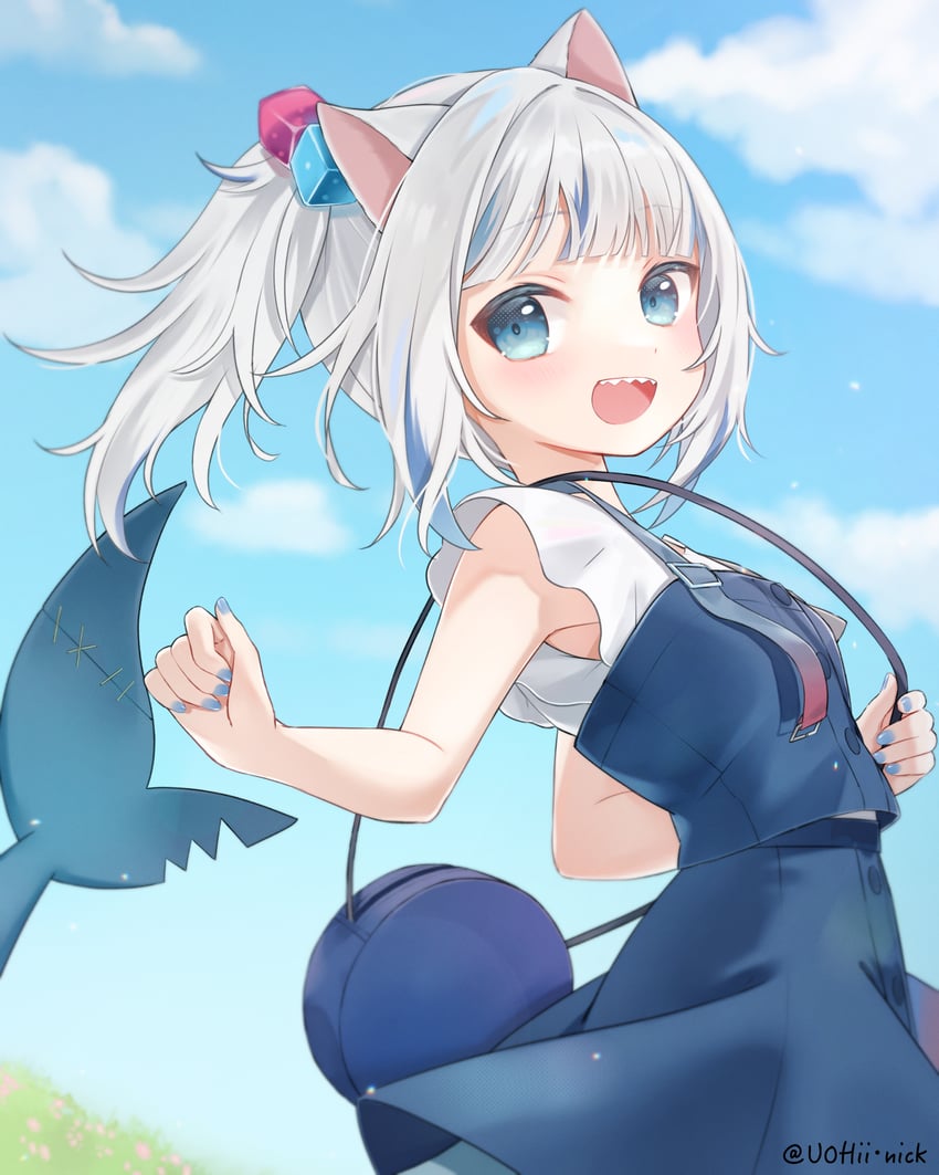 gawr gura (hololive and 1 more) drawn by nikku(user_grkf3753)