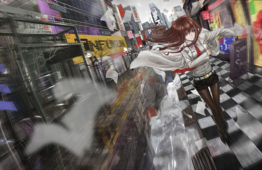 makise kurisu (science adventure and 1 more) drawn by infukun