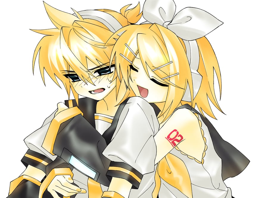kagamine rin and kagamine len (vocaloid) drawn by hynn0x_x