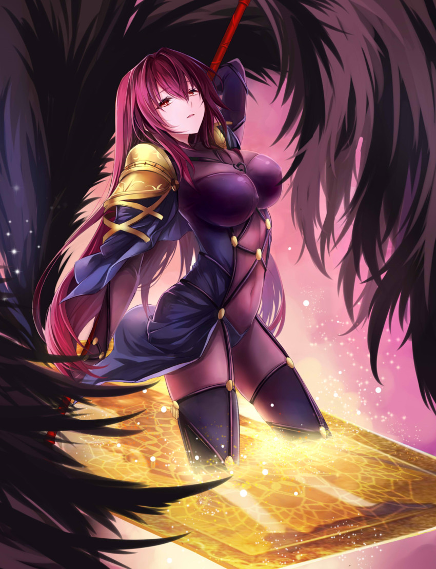 scathach and lancer class (fate and 1 more) drawn by miya_(zawarudo)