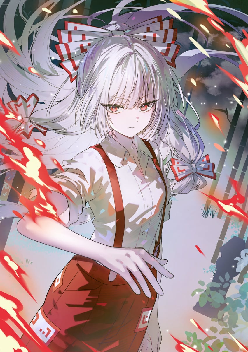 fujiwara no mokou (touhou) drawn by here_(hr_rz_ggg)