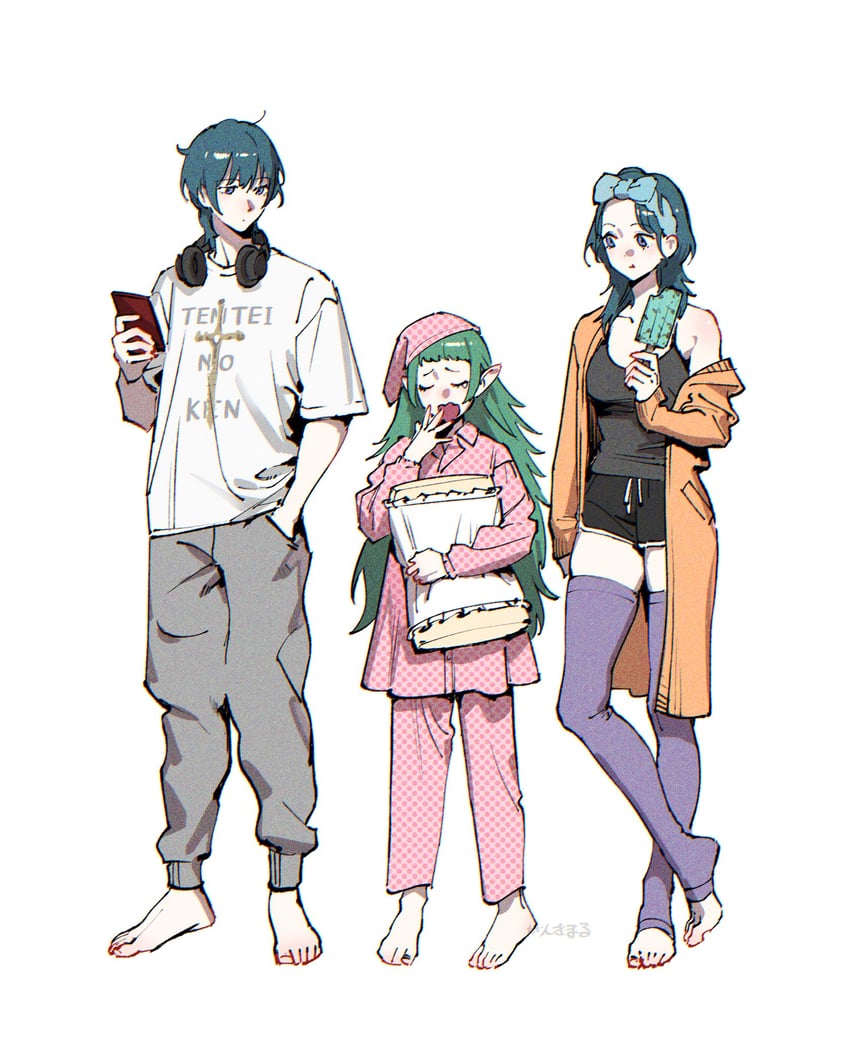 female byleth, male byleth, and sothis (fire emblem and 1 more) drawn by papipupepo4989