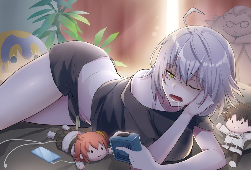 fujimaru ritsuka, jeanne d'arc alter, jeanne d'arc, and gilles de rais (fate and 1 more) drawn by pantsu_majirou