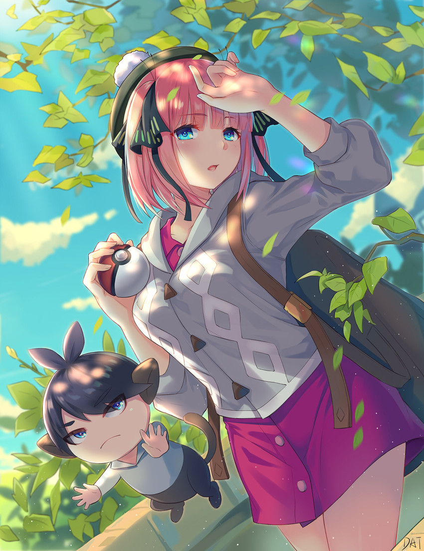 gloria, nakano nino, and uesugi fuutarou (pokemon and 2 more) drawn by da-cart