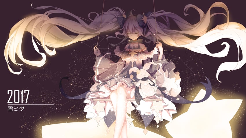 hatsune miku and yuki miku (vocaloid) drawn by xinshijie_de_akalin