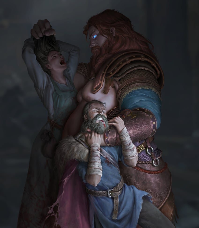 thor (god of war and 1 more) drawn by b03di