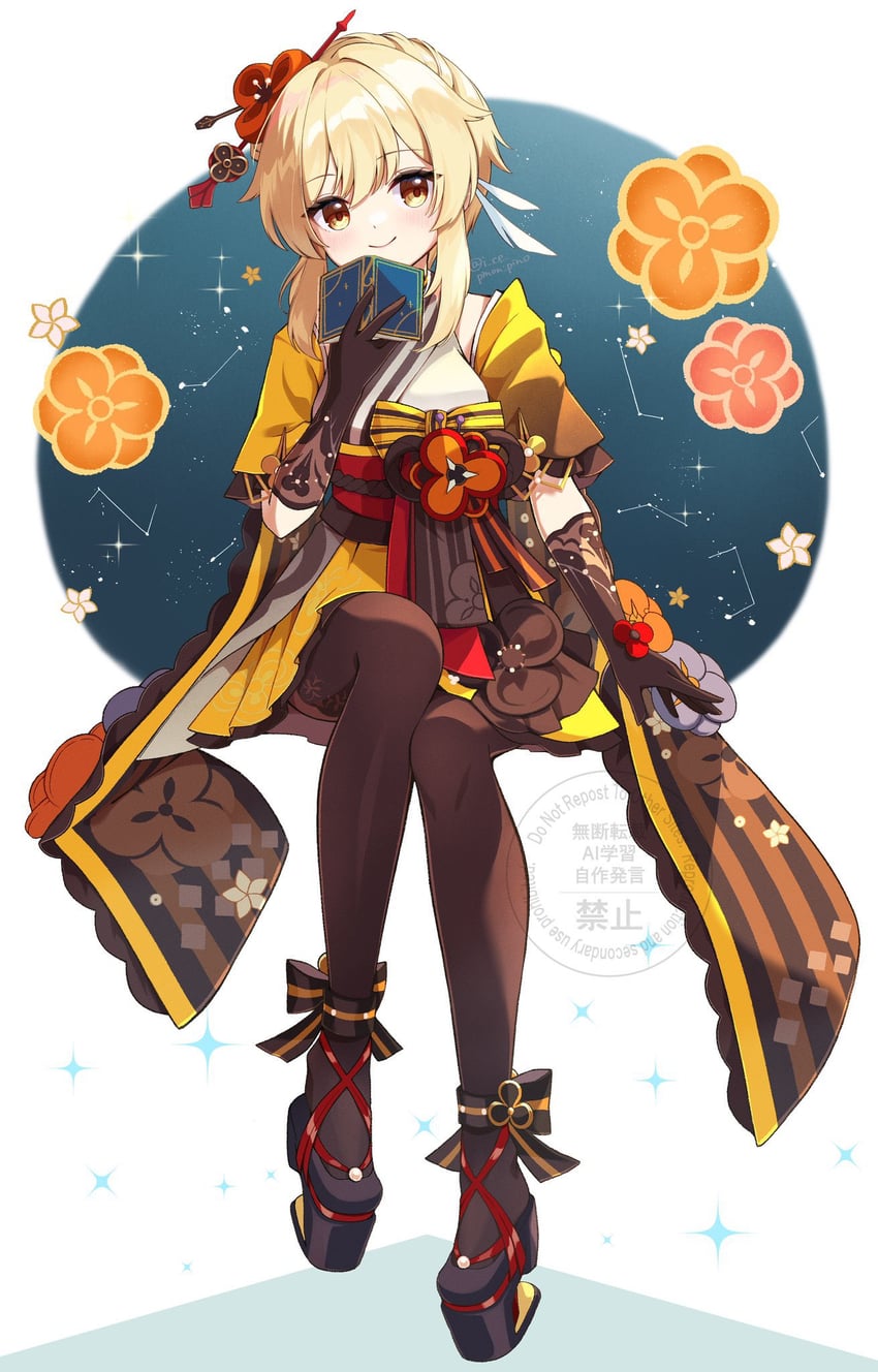 lumine and chiori (genshin impact) drawn by aisu_(i_ce_pinon_pino)