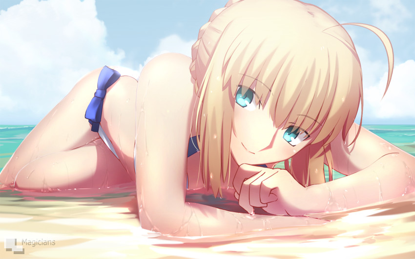 artoria pendragon and saber (fate and 1 more) drawn by magicians_(zhkahogigzkh)