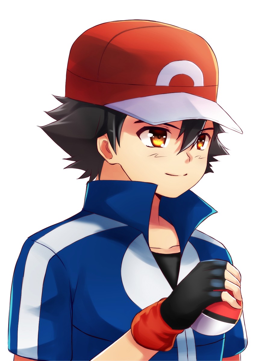 ash ketchum (pokemon and 1 more) drawn by ashujou