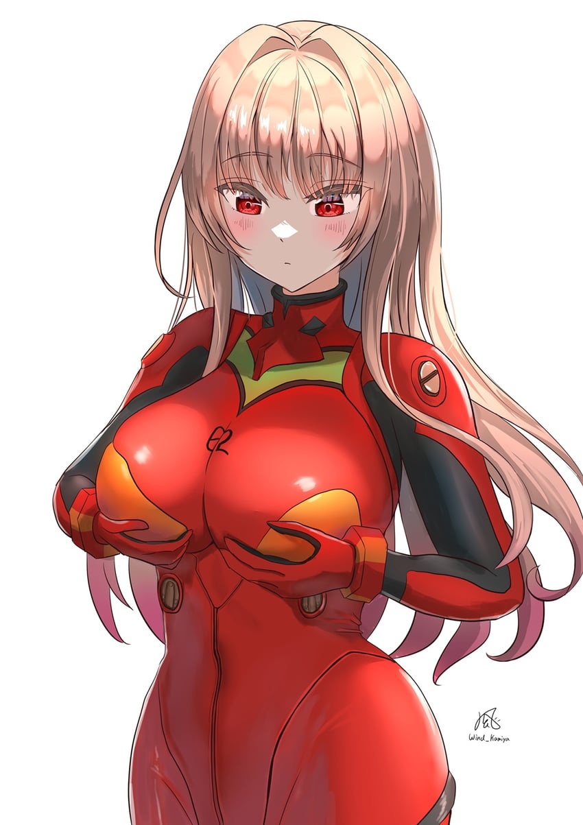 souryuu asuka langley and rapi (neon genesis evangelion and 1 more) drawn by kazushi_shinya