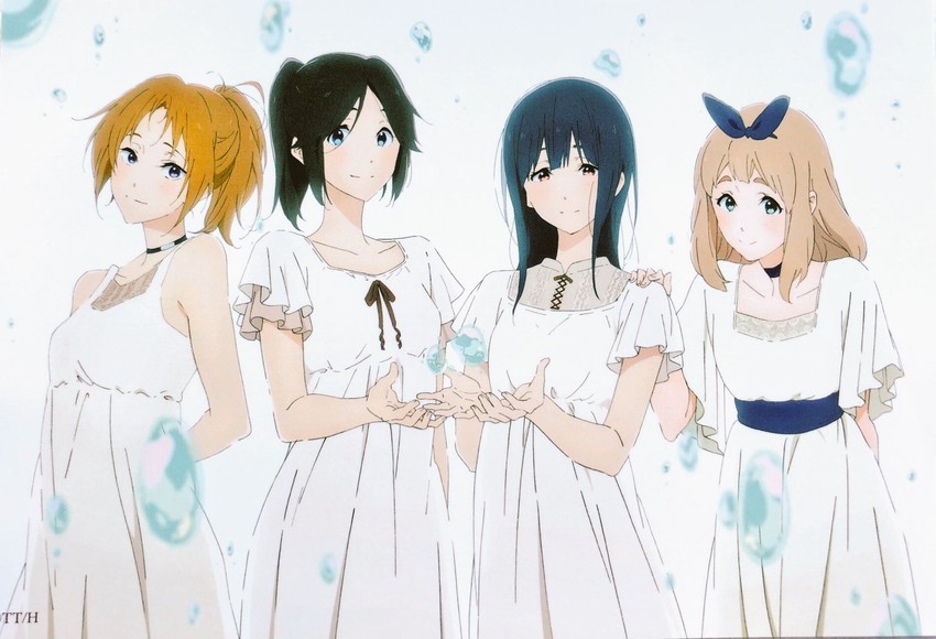 yoroizuka mizore, kasaki nozomi, nakagawa natsuki, and yoshikawa yuuko (hibike! euphonium and 1 more)
