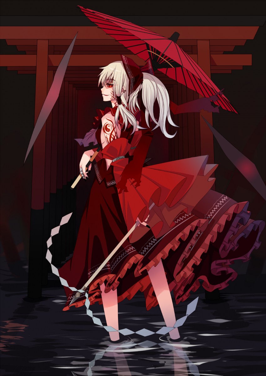 hakurei reimu and maga-reimu (touhou and 1 more) drawn by chaos1402