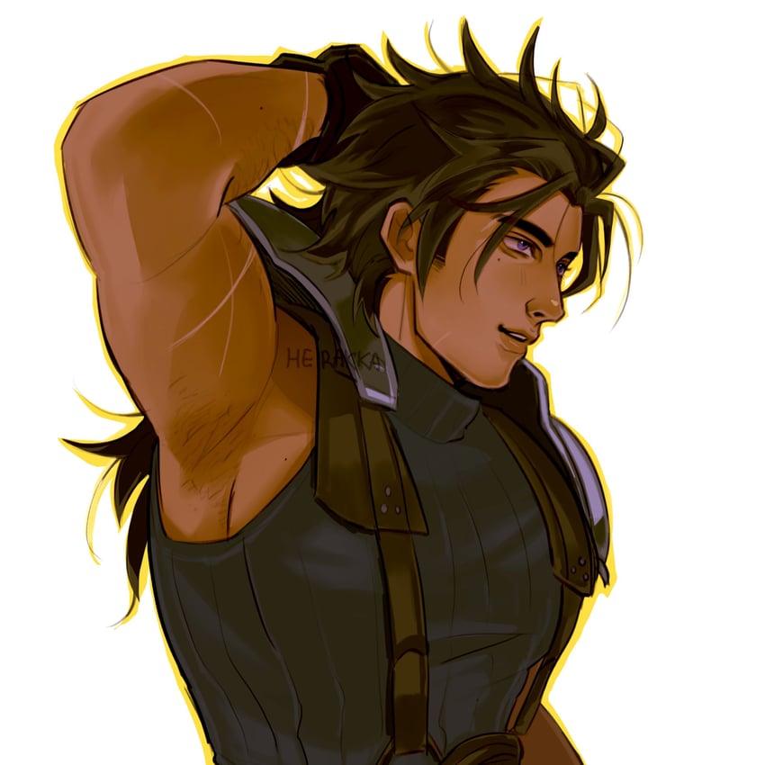 zack fair (final fantasy and 1 more) drawn by heirakka