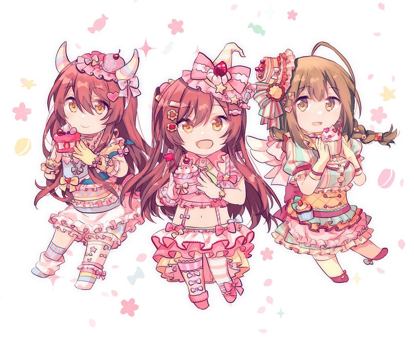 osaki amana, kuwayama chiyuki, and osaki tenka (idolmaster and 1 more) drawn by migolu