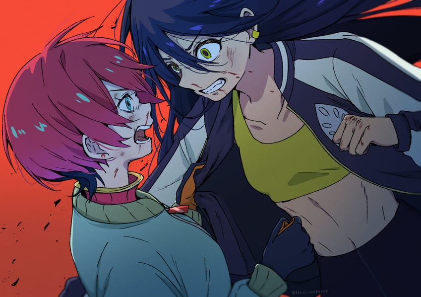 amate yuzuriha and nyaan (gundam and 1 more) drawn by bhachi88888888