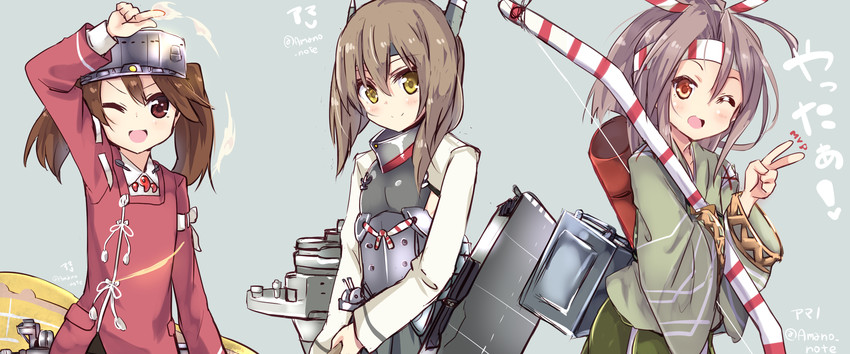 ryuujou, zuihou, and taihou (kantai collection) drawn by amano_kouki