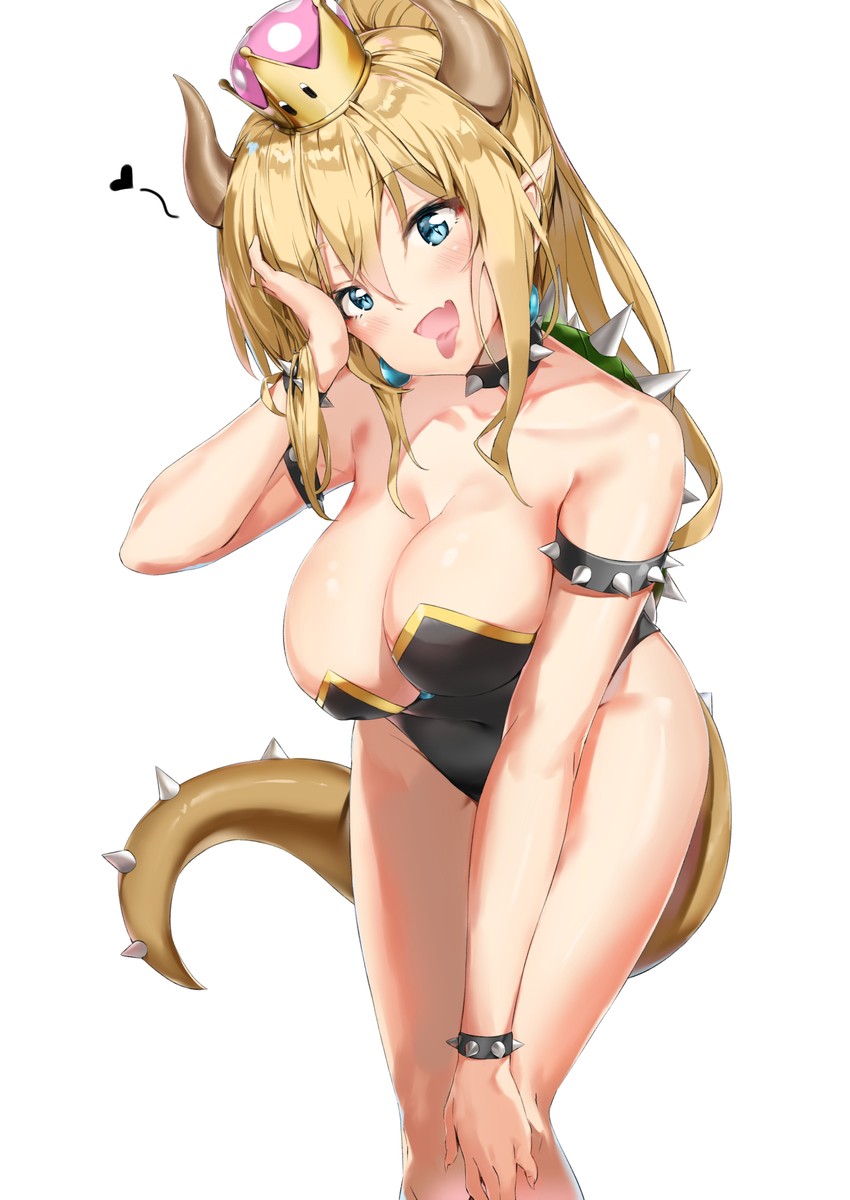 bowsette (mario and 1 more) drawn by pixel_(yuxian)