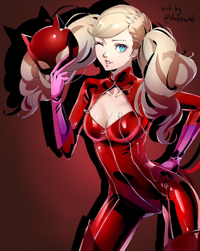 takamaki anne and panther (persona and 1 more) drawn by datcravat