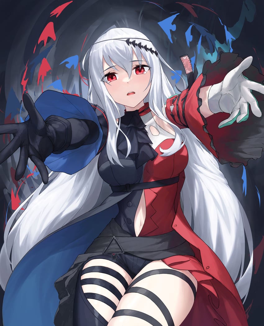 skadi and skadi the corrupting heart (arknights) drawn by allen.n