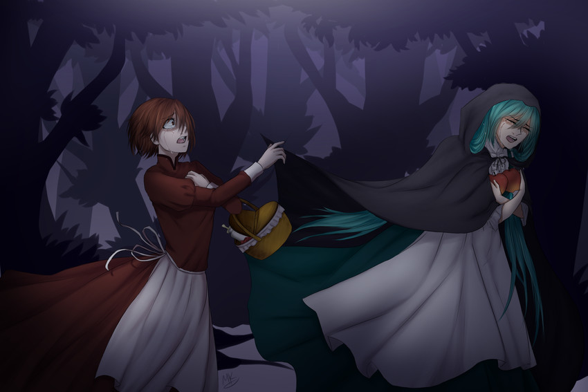 hatsune miku, meiko, eve moonlit, and meta salmhofer (vocaloid and 3 more) drawn by mandy_kurosaki