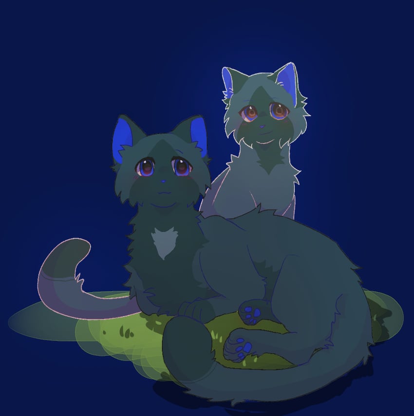 cinderpelt and cinderheart (warrior cats and 1 more) drawn by minamia23