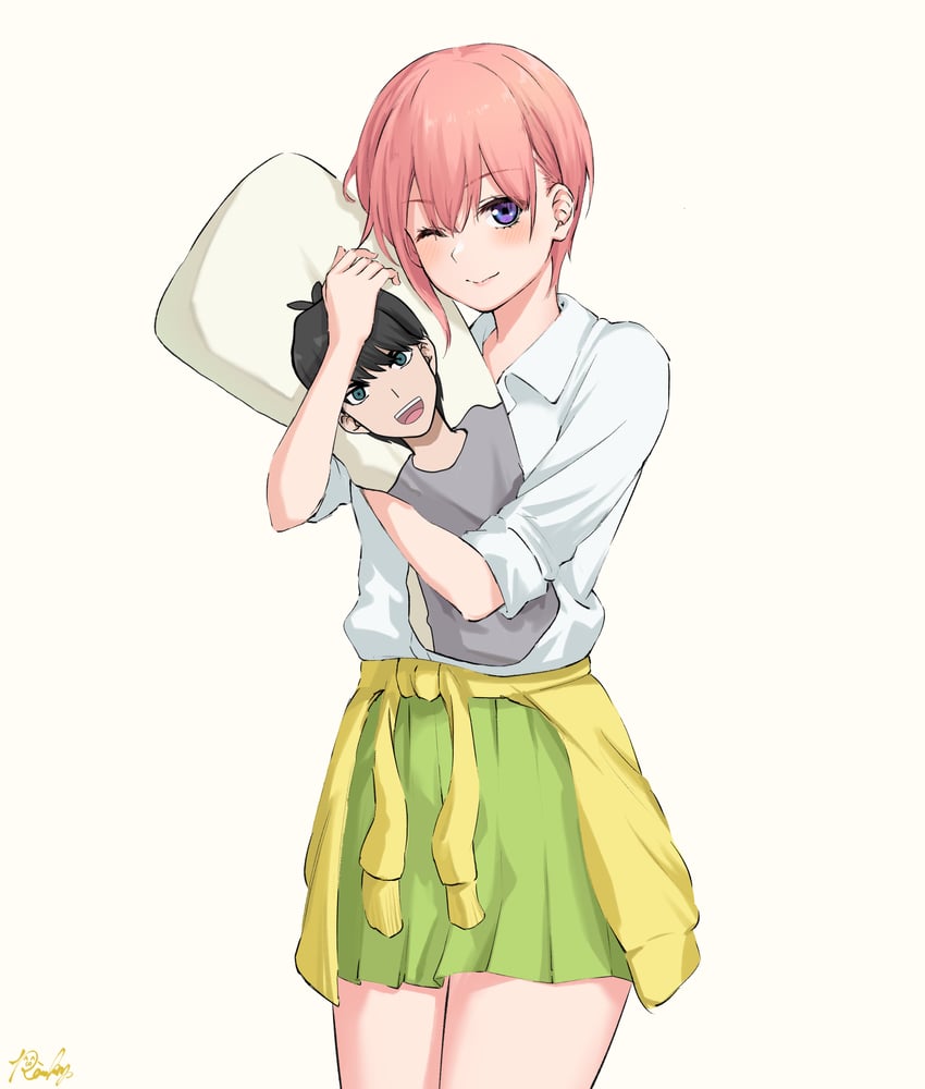 nakano ichika and uesugi fuutarou (go-toubun no hanayome) drawn by ricky_(haye4843)