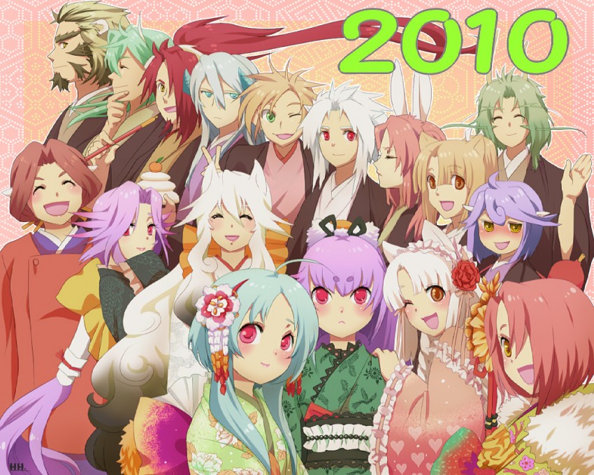 amaterasu, yumigami, moegami, yomigami, gekigami, and 2 more (ookami) drawn by hira_taira